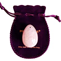 Huevo yoni de cuarzo rosa- perforado- mediano- con certificado e instrucciones- piedra rosa del amor- para contrarresten…